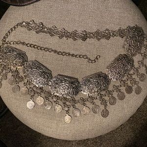 Coin belt belly dancer silver jingle